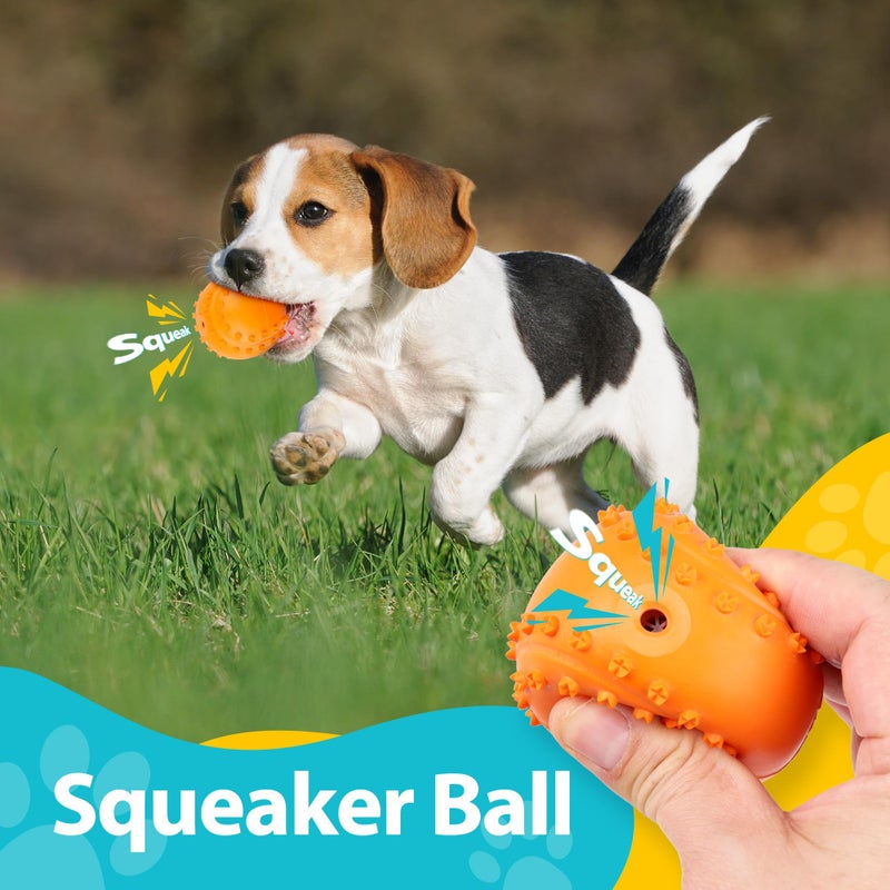 Prime Pets PrimePets Dog Puzzle Toy 4 Pack, Interactive Treat Dispensing Dog Toys, Slow Feeder Ball for Small Dogs and Puppies, Enrichement Toy Balls for Teething, Fetching and Playing - Image 3